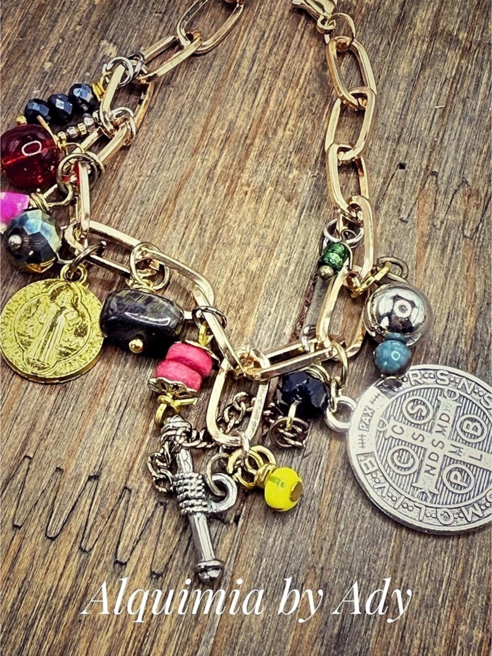 Alquimia by Ady Alquimia Multicolor Charm Bracelet Gold & Multicolor